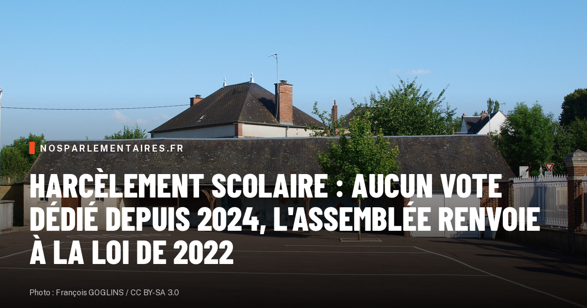 Harcèlement scolaire : aucun vote dédié depuis 2024, l'Assemblée renvoie à la loi de 2022