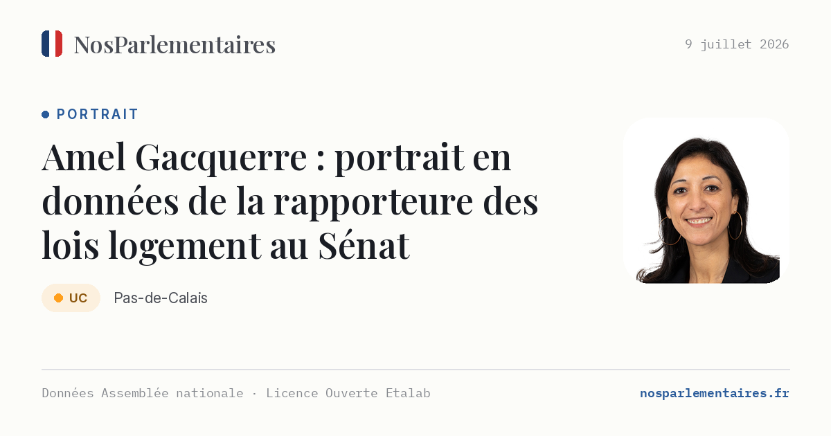 Amel Gacquerre, l'artisane des lois logement : portrait de la rapporteure qui a inscrit la canicule dans le texte Jeanbrun